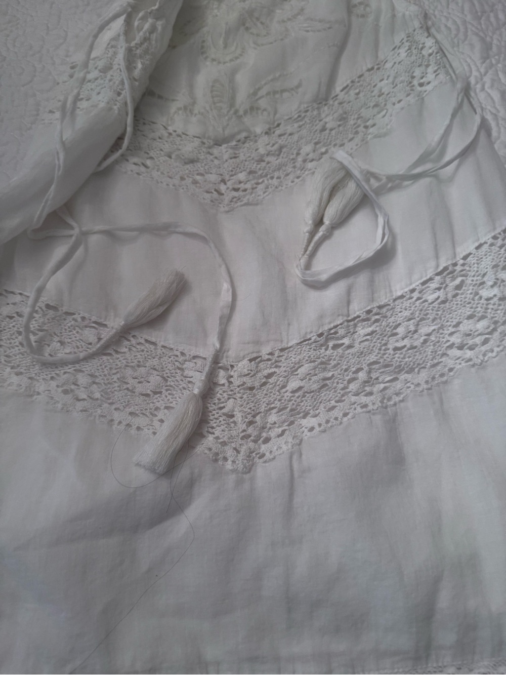 Free People White Embroidered Lace Peasant Blouse - Picture 3 of 4
